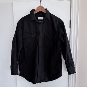 TNA Black Button-Up Shirt Jacket